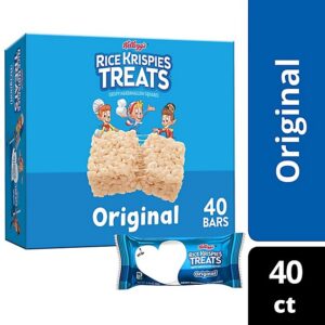 Rice Krispies Treats Crispy Marshmallow Squares Original Kids Snacks 40 Count - 31.2 Oz