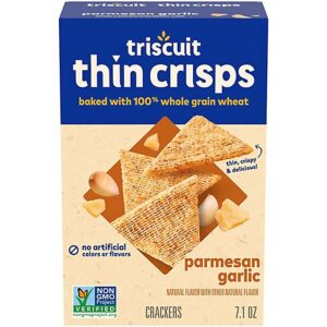Triscuit Thin Crisps Parmesan Garlic Whole Grain Wheat Crackers - 7.1 Oz