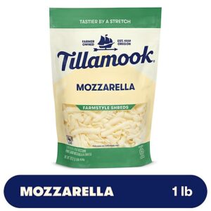 Tillamook Farmstyle Mozzarella Thick Cut Shredded Cheese - 1 Lb
