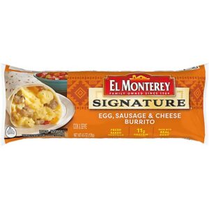 El Monterey Signature Egg Sausage & Cheese Breakfast Burrito - 4.5 Oz