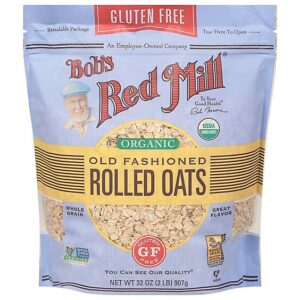 Bobs Red Mill Rolled Oats Gluten Free Organic Old Fashioned - 32 Oz