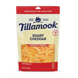 Tillamook Farmstyle Thick Cut Sharp Cheddar Shredded Cheese - 1 Lb