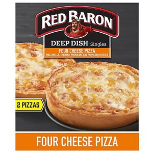 Red Baron Pizza Deep Dish Singles Four Cheese 2 Count - 11.2 Oz