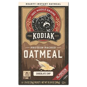 Kodiak Chocolate Chip Instant Oatmeal Packets Box - 10.58 Oz