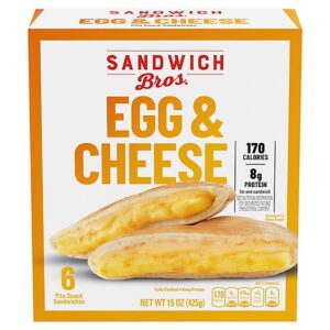 Sandwich Bros Sandwiches Flatbread Pocket Egg & Cheese -6-15 Oz