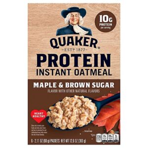 Quaker Protein Maple & Brown Sugar Oatmeal - 12.6 Oz