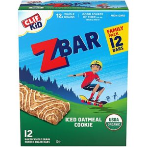 CLIF Kid Zbar Iced Oatmeal Cookie Organic Snack Bars - 12 Count