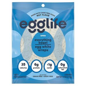egglife Egg White Wraps Everything Bagel - 6 Oz.