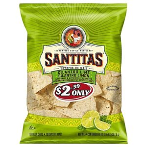 Santitas Tortilla Chips Cilantro Lime - 10.5 OZ