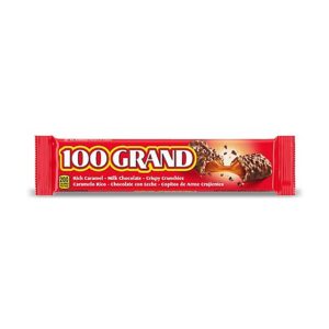 100 Grand Crispy Milk Chocolate with Caramel Full Size Candy Bar - 1.5 Oz