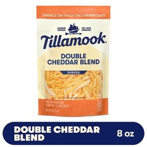 Tillamook Farmstyle Fine Cut Double Cheddar Blend Shredded Cheese - 8 Oz