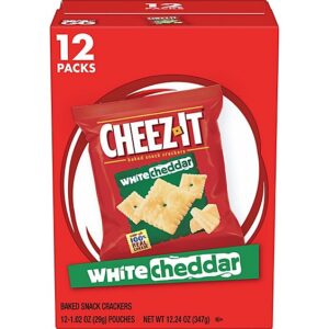 Cheez-It Baked Snack Crackers White Cheddar Cheese Crackers 12 Count - 12.24 Oz
