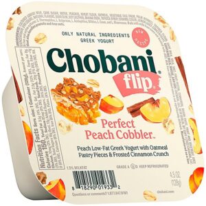 Chobani Flip Low Fat Perfect Peach Cobbler Greek Yogurt - 4.5 Oz