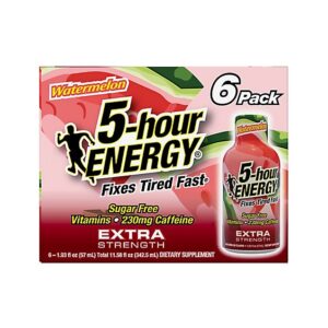 5-hour Energy Shot Extra Strength Watermelon -1.93 Oz 6 Pack