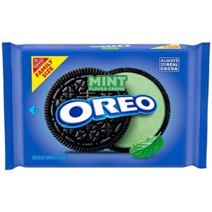 OREO Mint Creme Chocolate Sandwich Cookies Family Size - 18.71 Oz