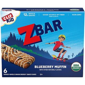 CLIF Kid Zbar Blueberry Muffin Organic Snack Bars - 6-7.62 Oz