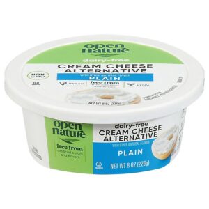 Open Nature Plant Based Cream Cheese Plain 8 Ounce - 8 Oz