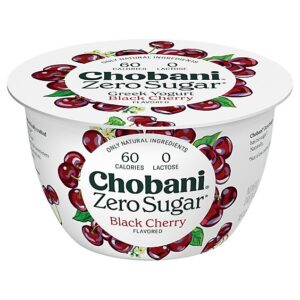 Chobani With Zero Sugar Black Cherry Yogurt - 5.3 Oz