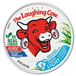 The Laughing Cow Creamy Light Spreadable Cheese Wedges Multipack 8 Count - 5.4 Oz