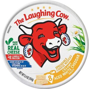 The Laughing Cow Creamy?White Cheddar Flavor?Spreadable Cheese?Wedges 8 Count - 5.4?Oz