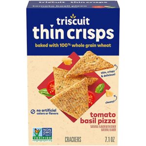 Triscuit Thin Crisps Tomato Basil Pizza Whole Grain Wheat Crackers - 7.1 Oz