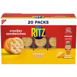 RITZ Cheese Sandwich Crackers Snack Packs - 20 Count