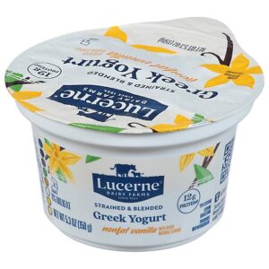 Lucerne Greek Yogurt Nonfat Vanilla - 5.3 Oz