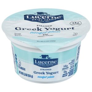 Lucerne Greek Yogurt Nonfat Plain - 5.3 Oz.