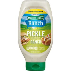 Hidden Valley Easy Squeeze Pickle Flavored Ranch Topping And Dressing Fluid Ounces - 20 Fl. Oz.