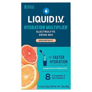 Liquid I.V. Hydration Multiplier Grapefruit Electrolyte Powder Packet Drink Mix - 6 Count