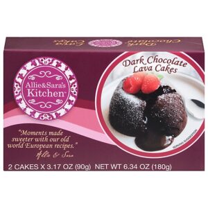 Allie N Saras Kitchen Lava Cake Dark Chocolate Filling - 6.34 OZ