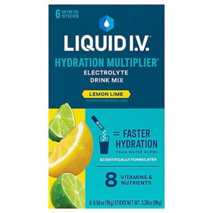 Liquid I.V. Hydration Multiplier Lemon Lime Electrolyte Powder Packet Drink Mix - 6 Count