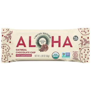 Aloha Plant Based Protein Bar Oatmeal Chocolate Chip 1.98oz - 1.98 OZ