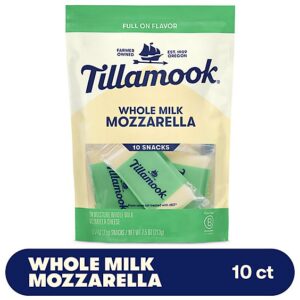 Tillamook Whole Milk Mozzarella Cheese Snack Portions 7.5oz, 10 Count - 7.5 OZ
