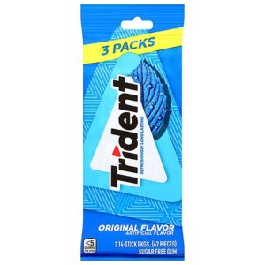 3pk Trident Gum Original Sugar Free - 42 CT