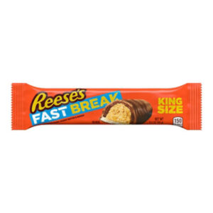 Reeses Fast Break Milk Chocolate Peanut Butter And Nougat King Size Candy Bar - 3.5 Oz
