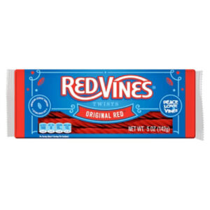 Red Vines Twists Chewy Candy Licorice Original Red Tray - 5 Oz