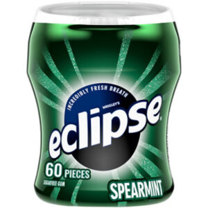 Eclipse Sugar Free Chewing Gum Spearmint Bottle - 60 Count