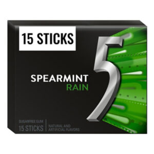 5 Spearmint Rain Sugar Free Chewing Gum - 15 Count