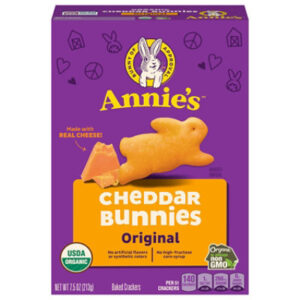 Annies Homegrown Cheddar Bunnies Crackers Organic Baked Snack - 7.5 Oz