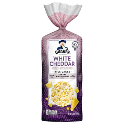 Quaker Rice Cakes Gluten Free White Cheddar - 5.5 Oz