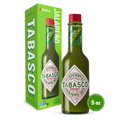 TABASCO Green Jalapeno Pepper Hot Sauce Mild Heat in Glass Bottle - 5 Fl. Oz.