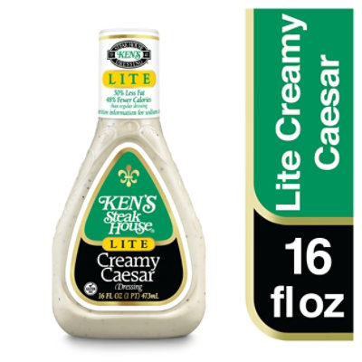 Kens Steak House Dressing Lite Creamy Caesar - 16 Fl. Oz.