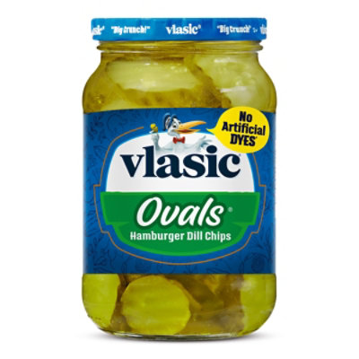 Vlasic Ovals Keto Friendly Hamburger Dill Pickle Chips - 24 Fl Oz
