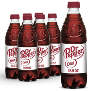 Dr Pepper Diet Soda Bottle - 6-0.5 Liter