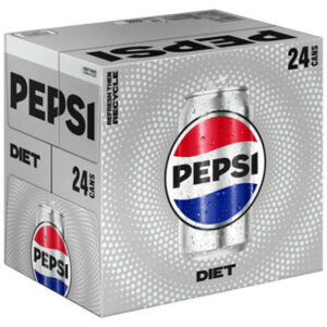 Pepsi Cola Diet Soda Cans - 24-12 Fl. Oz.