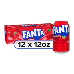 Fanta Soda Pop Strawberry Flavored  - 12-12 Fl. Oz.