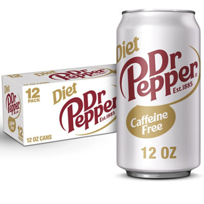 Dr Pepper Diet Caffeine Free Soda - 12-12 Fl. Oz.