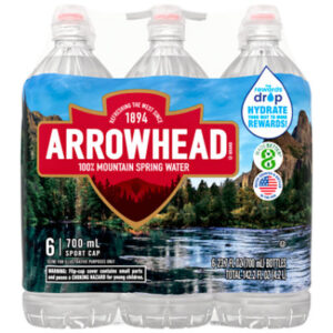 Arrowhead 100% Mountain Spring Water Plastic Sport Cap - 6-23.7 Fl. Oz.