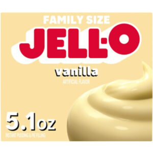 Jell-O Vanilla Artificially Flavored Instant Pudding & Pie Filling Mix Family Size - 5.1 Oz.
